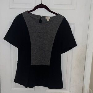 J. Crew Black and gray blouse M